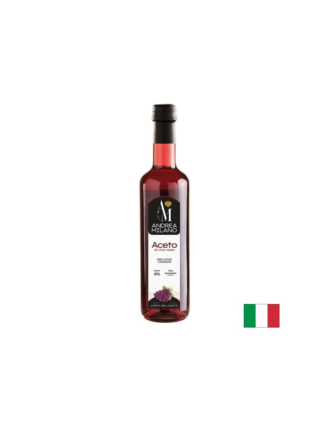 Червен винен оцет 6%, 500 ml  Acetificio Andrea Milano - Nutra Best Bulgaria