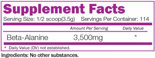 Beta - Alanine 3500 mg - 400 грама  Naturalico - Nutra Best Bulgaria