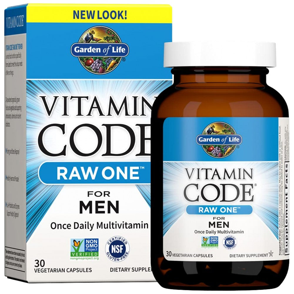RAW One / Men - 30 капсули  Garden Of Life - Nutra Best Bulgaria