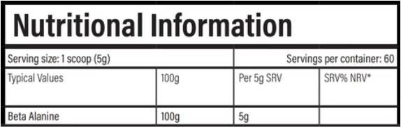 JP Beta Alanine Powder - 300 грама  Trained by JP - Nutra Best Bulgaria