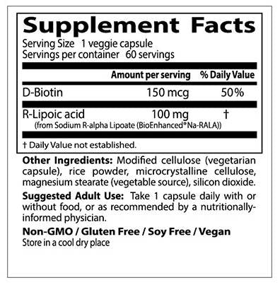 BEST R-Lipoic Acid / Stabilized NA-R-ALA 100 mg - 60 капсули  Doctor’s Best - Nutra Best Bulgaria