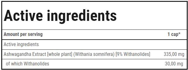 Ashwagandha Max 335 mg - 60 капсули  Trec Nutrition - Nutra Best Bulgaria