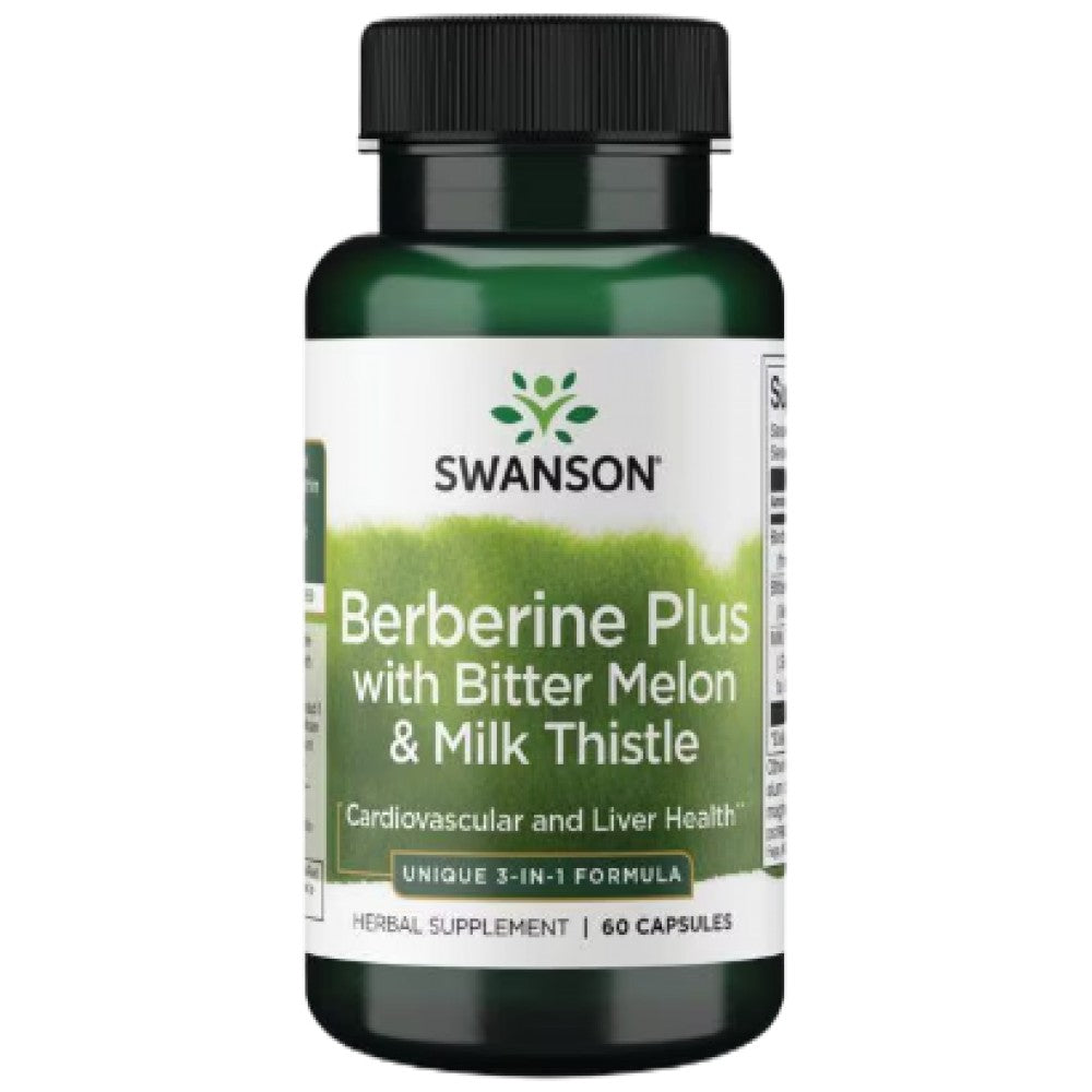 Berberine Plus | with Bitter Melon and Milk Thistle 60 капсули  Swanson - Nutra Best Bulgaria