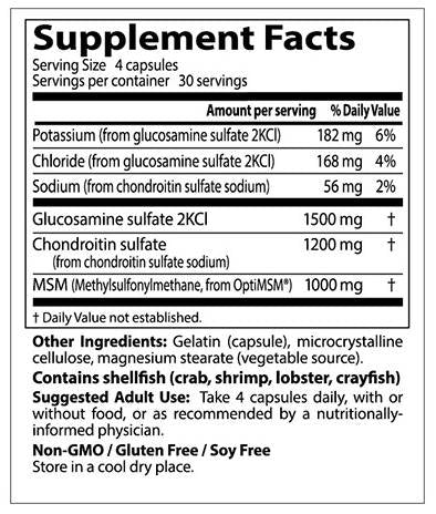 BEST Glucosamine Chondroitin & MSM - 120 капсули  Doctor’s Best - Nutra Best Bulgaria