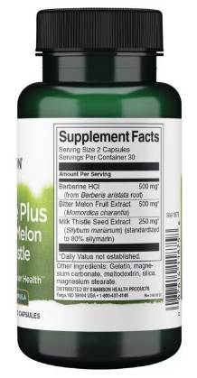 Berberine Plus | with Bitter Melon and Milk Thistle 60 капсули  Swanson - Nutra Best Bulgaria