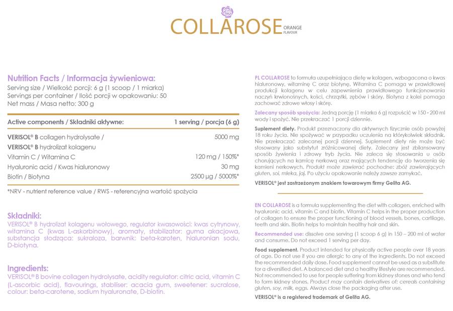 AllDeynn | CollaRose - Collagen with Hyaluronic Acid - 300 грама  AllNutrition - Nutra Best Bulgaria