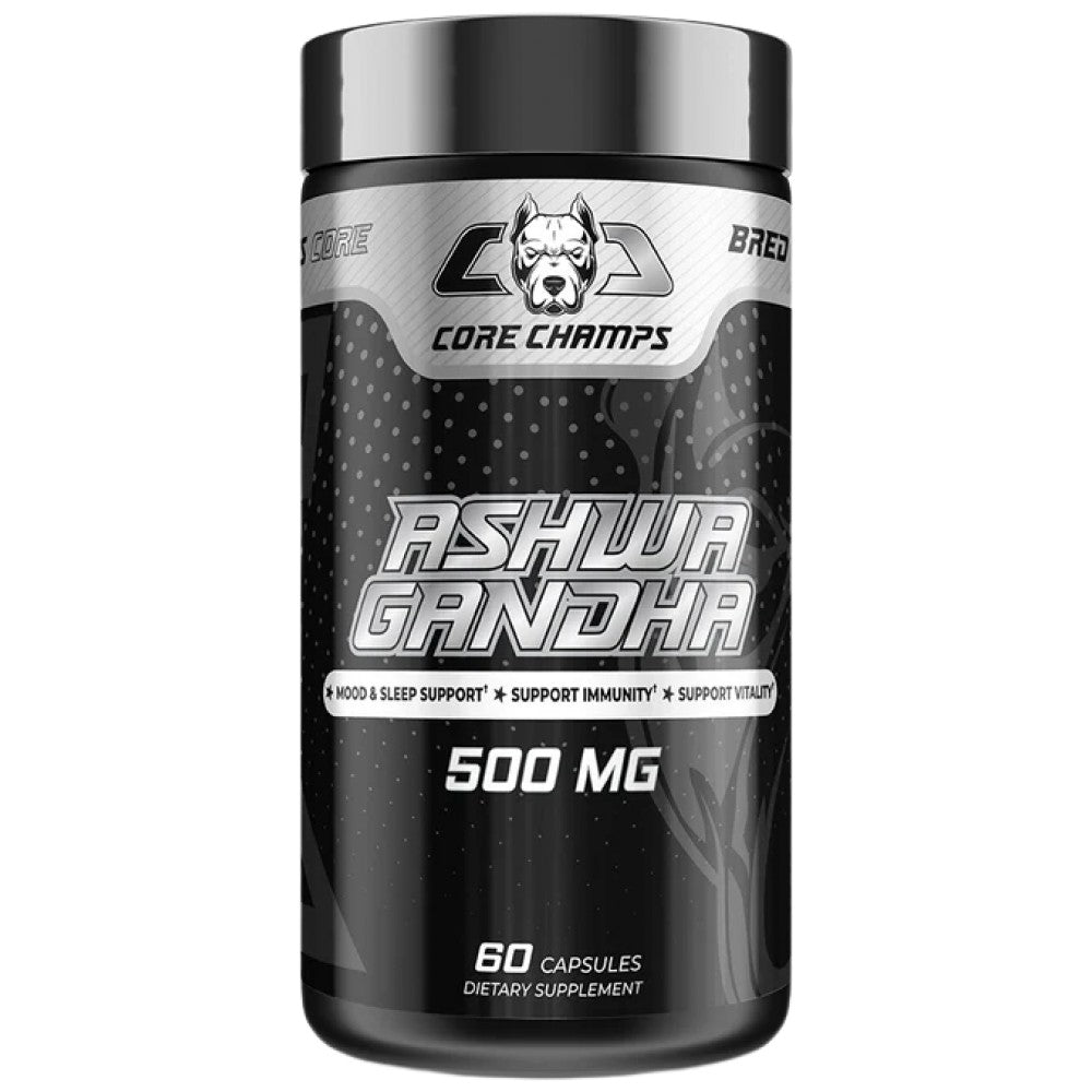 Ashwagandha 500 mg - 60 капсули  Core Champs by Kai Greene - Nutra Best Bulgaria