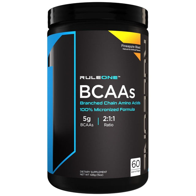 BCAAs | 100% Micronized 2:1:1 BCAA Formula - 480 грама  Rule1 - Nutra Best Bulgaria
