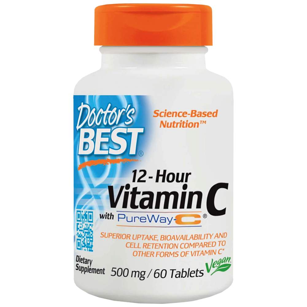 BEST 12-Hour Vitamin C with PureWay-C - 60 Таблетки  Doctor’s Best - Nutra Best Bulgaria