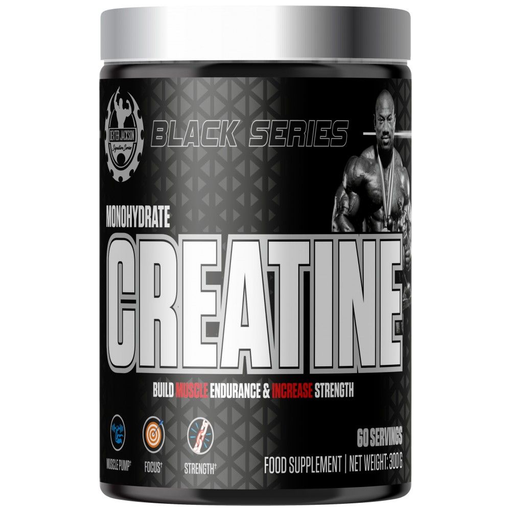 Black Series | Creatine Monohydrate with Vitamin B6 - 300 грама  Dexter Jackson Signature Series - Nutra Best Bulgaria