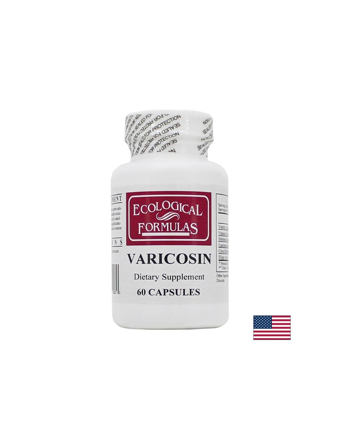 Разширени вени, нарушено кръвообращение - Varicosin, 60 капсули  Ecological Formulas - Nutra Best Bulgaria