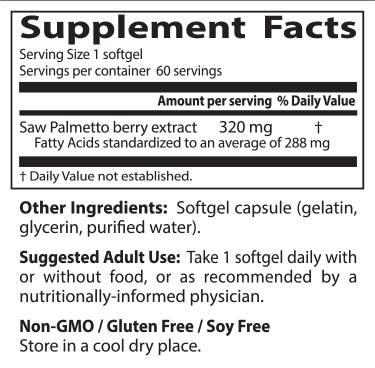 BEST Saw Palmetto 320 mg - 60 Гел капсули  Doctor’s Best - Nutra Best Bulgaria