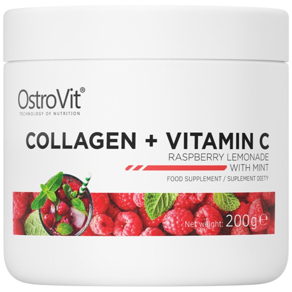 Collagen + Vitamin C / Powder - 200 грама  OstroVit - Nutra Best Bulgaria