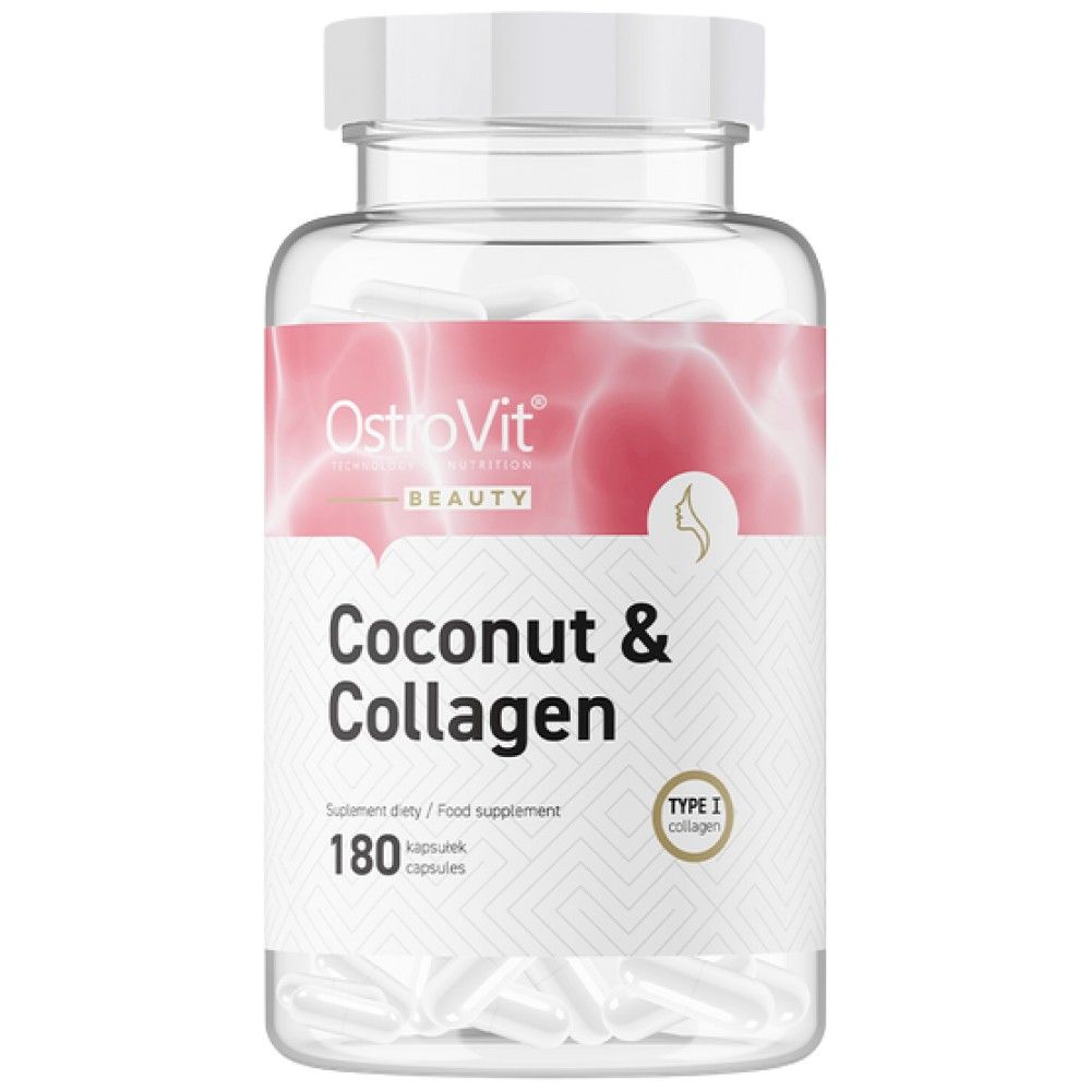 Coconut & Collagen | Marine Collagen with MCT - 90 капсули  OstroVit - Nutra Best Bulgaria