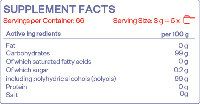 ERYTHRITOL - 250 g  HS LABS - Nutra Best Bulgaria