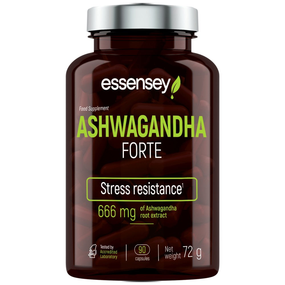 Ashwagandha Forte 666 mg - 90 капсули  ESSENSEY - Nutra Best Bulgaria