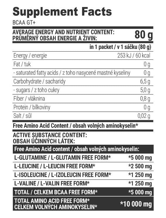 BCAA GT+ - 80 грама  Extrifit Sports Nutrition - Nutra Best Bulgaria