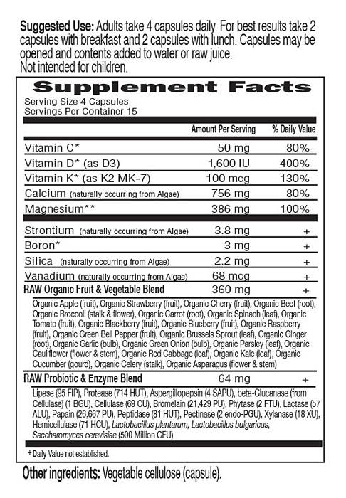 Vitamin Code / RAW Calcium - 120 капсули  Garden Of Life - Nutra Best Bulgaria