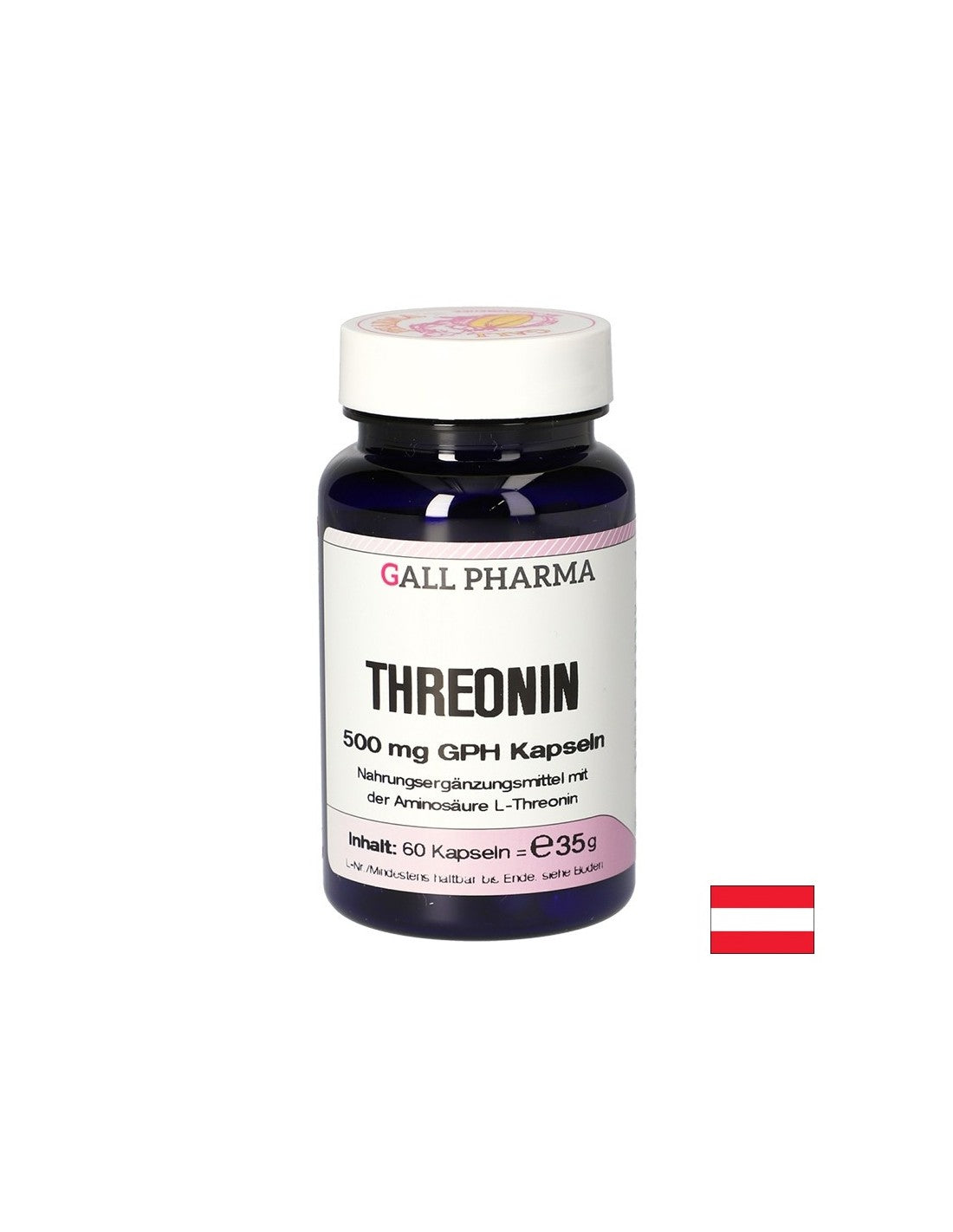 Грижа за костите и мускулите - L-Треонин (Threonin), 500 mg х 60 капсули  Gall Pharma - Nutra Best Bulgaria