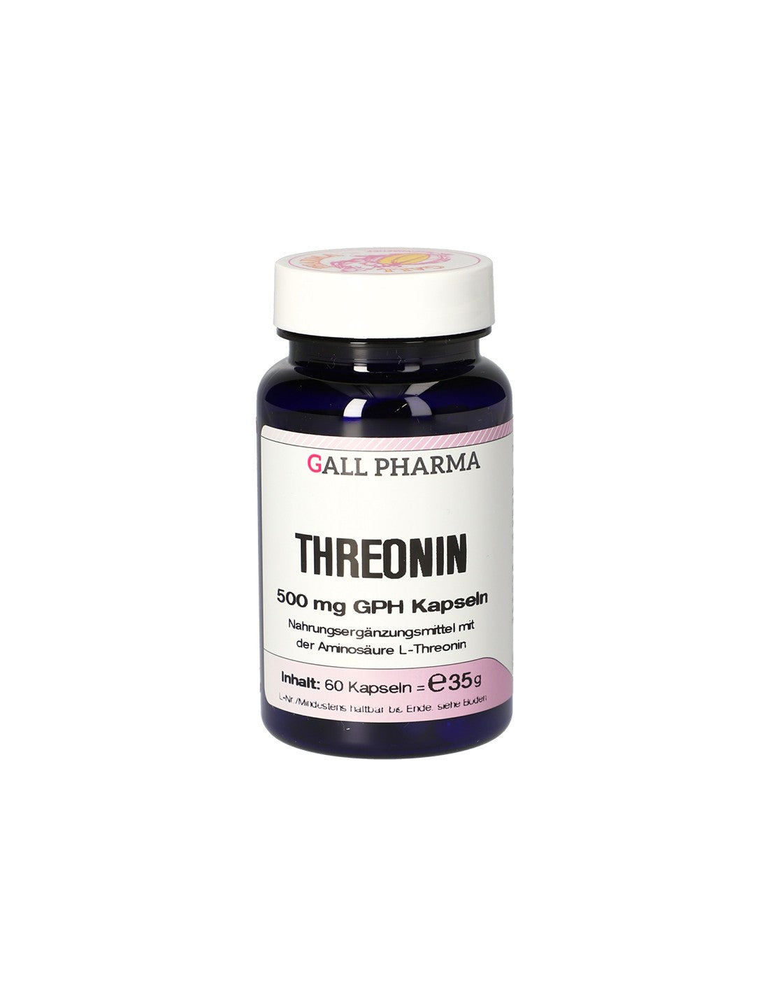 Грижа за костите и мускулите - L-Треонин (Threonin), 500 mg х 60 капсули  Gall Pharma - Nutra Best Bulgaria