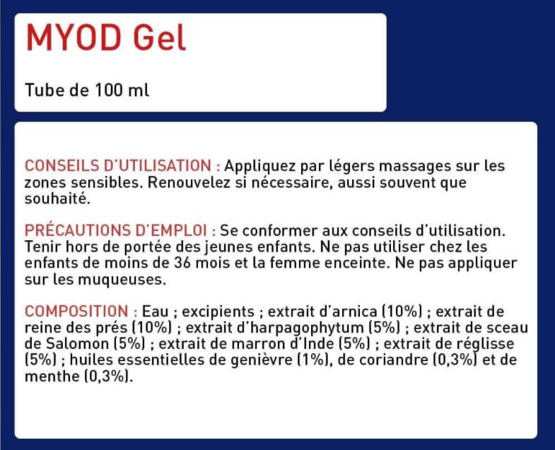Myo D Gel | Muscle, Tendons and Joints Relief with Arnica - 100 мл  Eric Favre - Nutra Best Bulgaria
