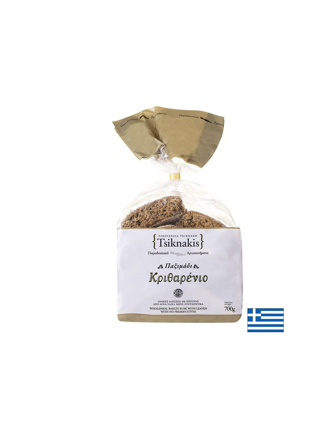 Сухари от ечемичено брашно (Крит), 700 g  Tsiknakis - Nutra Best Bulgaria