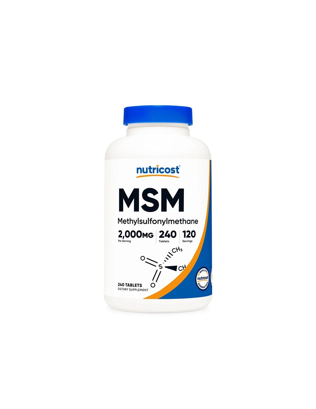 Кости и стави - МСМ (метил сулфонил метан), 1000 mg х 240 таблетки  Nutricost - Nutra Best Bulgaria