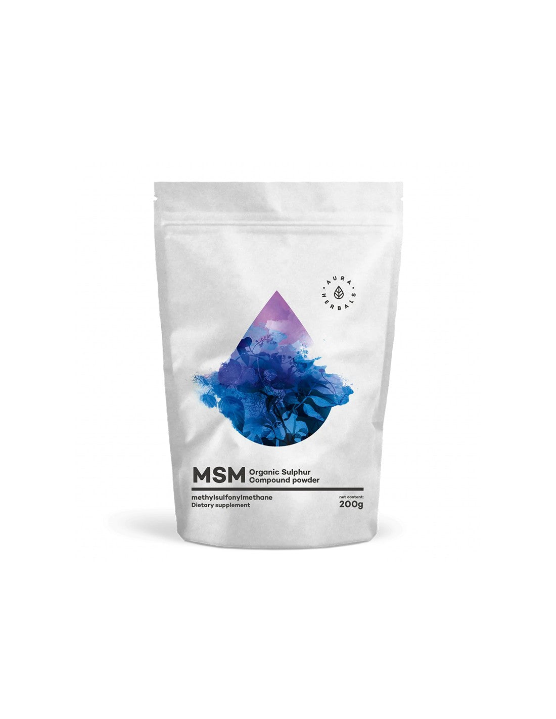 Кости и стави - МСМ (метил сулфонил метан), 200 g прах  Aura Herbals - Nutra Best Bulgaria