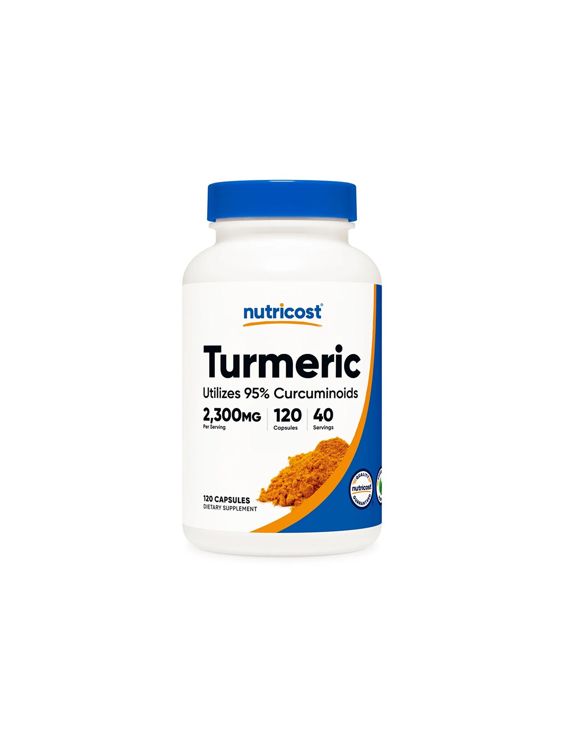 Кости и стави - Turmeric Куркума 766 mg + Черен пипер 5 mg, 120 капсули  Nutricost - Nutra Best Bulgaria