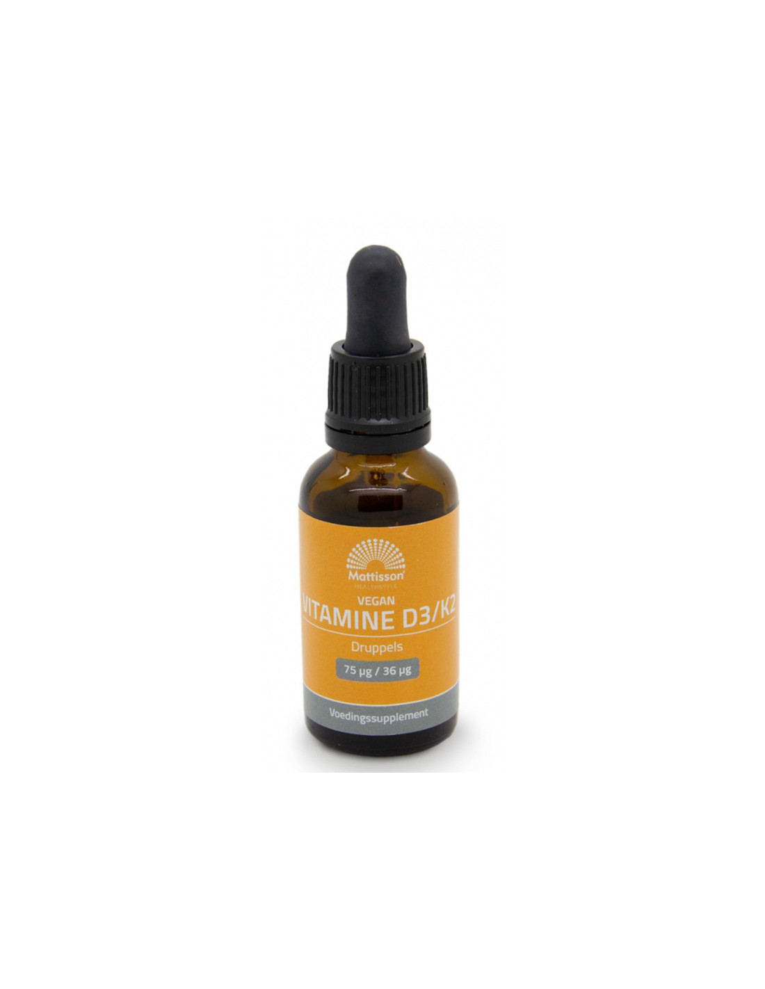 Кости и стави - Витамин D3 (300 IU) + K2 (3.6 µg) Веган, 25 ml капки  Mattisson Healthstyle - Nutra Best Bulgaria