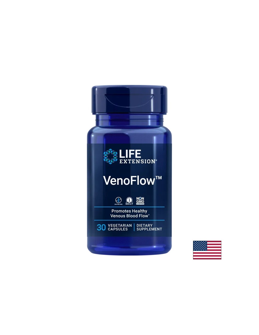 Кръвоносни съдове - VenoFlow™ Пикногенол + Натокиназа, 30 капсули  Life Extension - Nutra Best Bulgaria