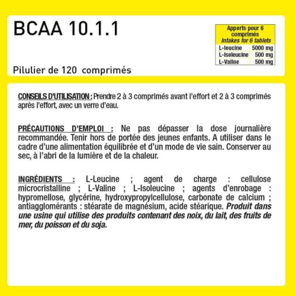 BCAA 10.1.1 - 120 Таблетки  Eric Favre - Nutra Best Bulgaria