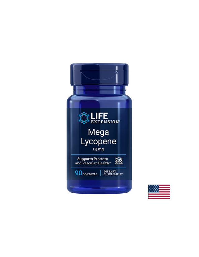Mega Lycopene/ Ликопен 15 mg х 90 софтгел капсули  Life Extension - Nutra Best Bulgaria