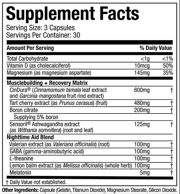 Muscle Builder PM | Nighttime Recovery Formula - 90 капсули  MuscleTech - Nutra Best Bulgaria