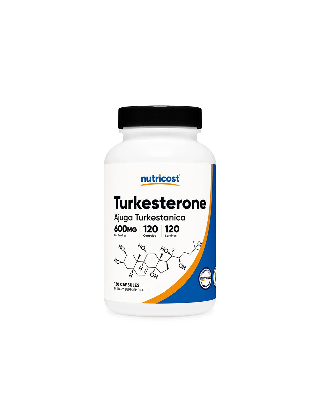 Мускулна маса и издръжливост - Туркестерон, 60 mg х 120 капсули  Nutricost - Nutra Best Bulgaria