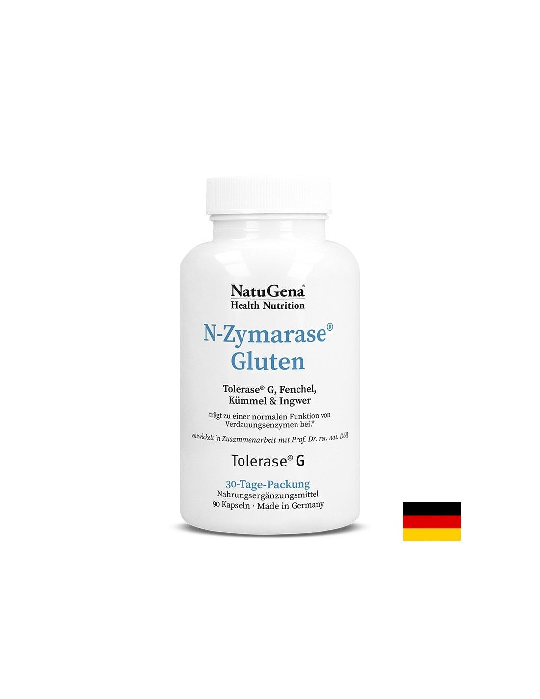 N-Zymarase® Gluten (ензимен комплекс при глутенова непоносимост), 90 капсули  NatuGena - Nutra Best Bulgaria
