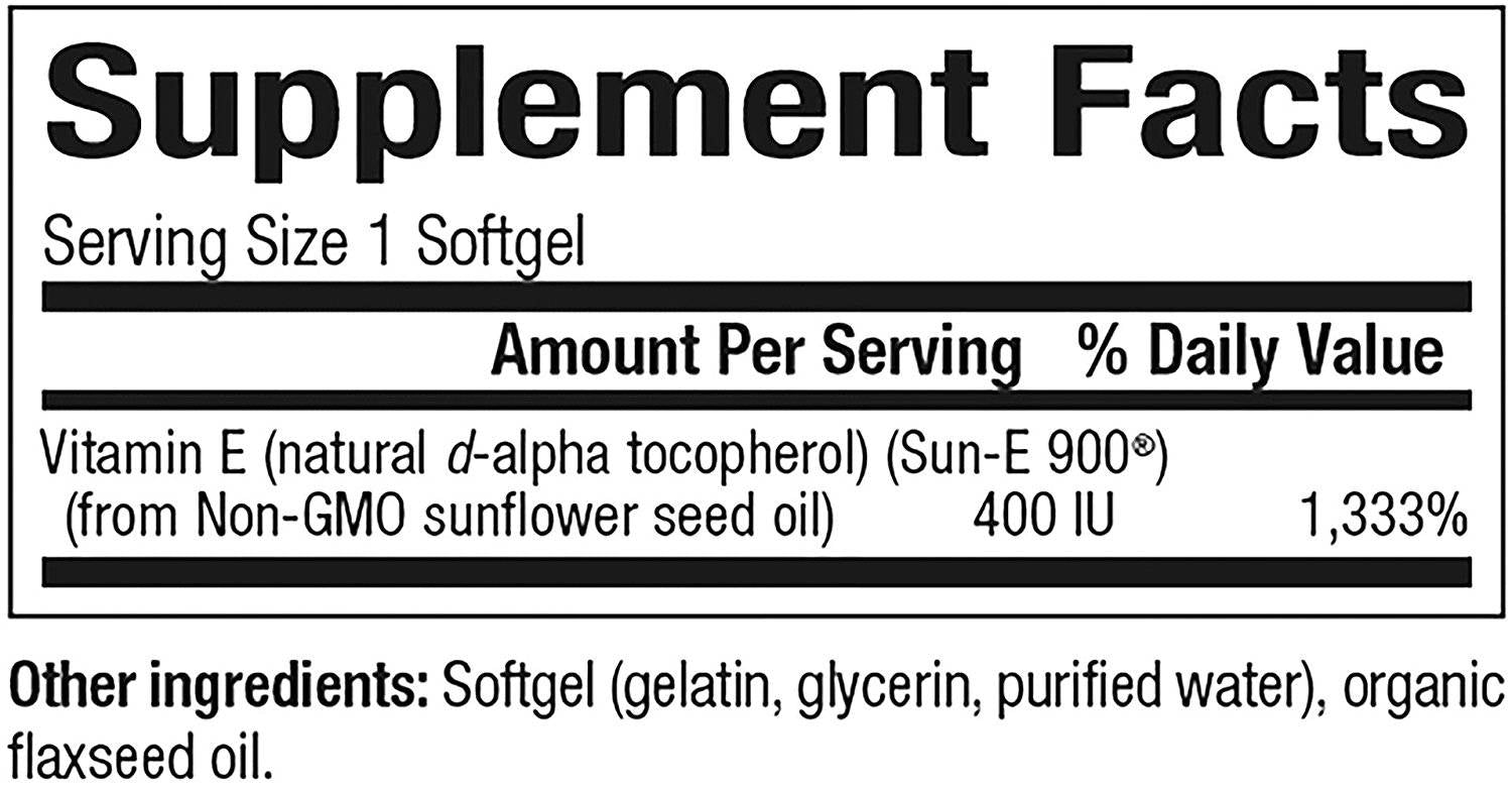 Sunflower Vitamin E 400 IU 90 Гел капсули  Natural Factors - Nutra Best Bulgaria