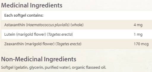 Astaxanthin Plus 4 mg - 60 Гел капсули  Natural Factors - Nutra Best Bulgaria