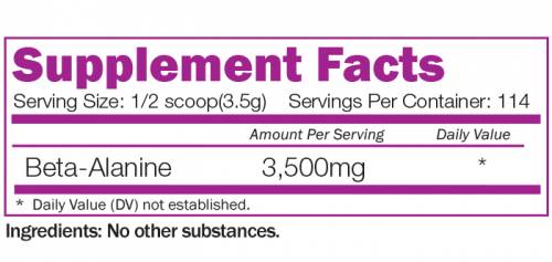 Beta - Alanine 3500 mg - 400 грама  Naturalico - Nutra Best Bulgaria
