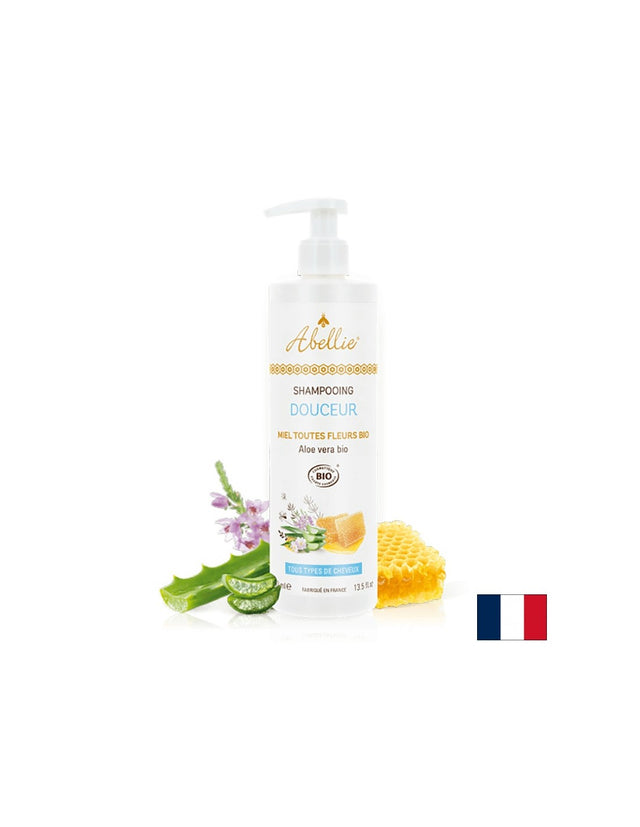 Омекотяващ шампоан за коса с мед и алое вера органик, 400 ml  Famille Mary - Nutra Best Bulgaria