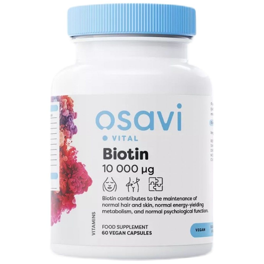 Biotin 10 000 mcg - 60 капсули  Osavi - Nutra Best Bulgaria