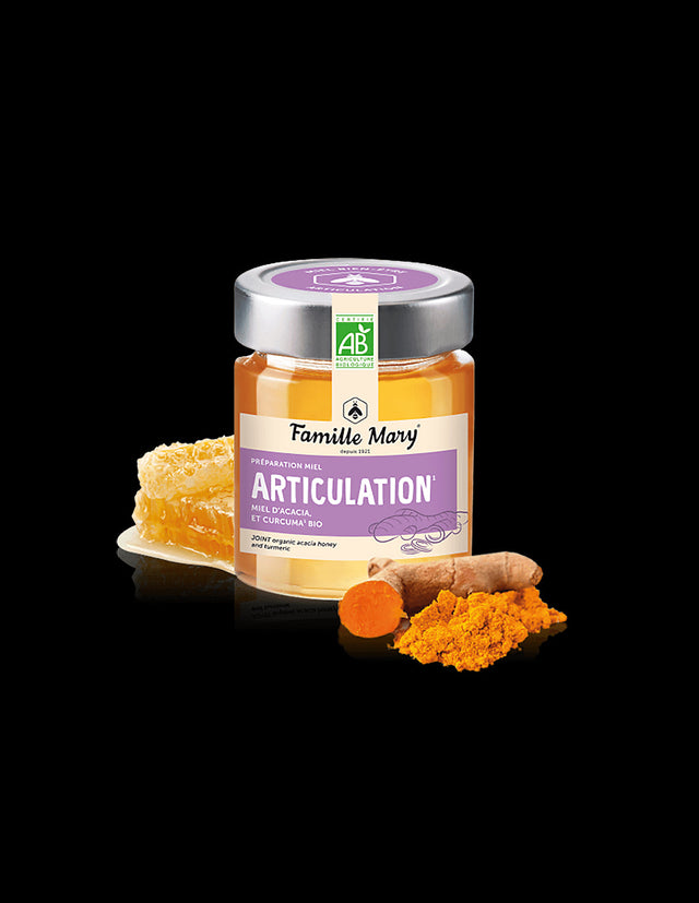 Пчелен акациев мед + куркума БИО, 170 g  Famille Mary - Nutra Best Bulgaria