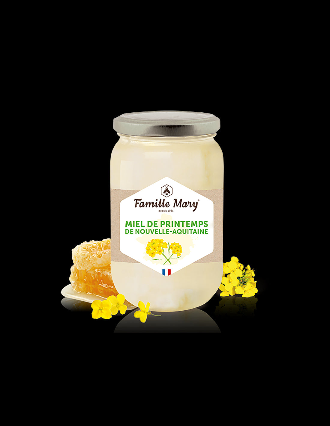 Пчелен мед от пролетни цветя от района на Нова Аквитания (Франция), 500 g  Famille Mary - Nutra Best Bulgaria