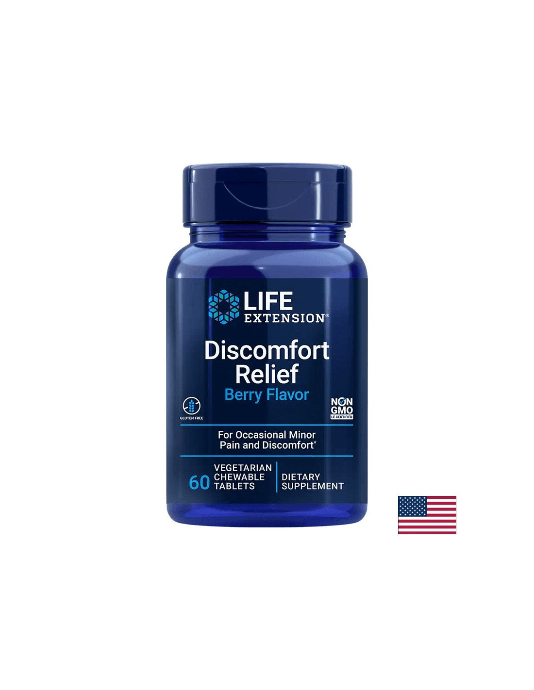 PEA Discomfort Relief/ ПЕА (Палмитоилетаноламид) 600 mg х 60 дъвчащи таблетки  Life Extension - Nutra Best Bulgaria