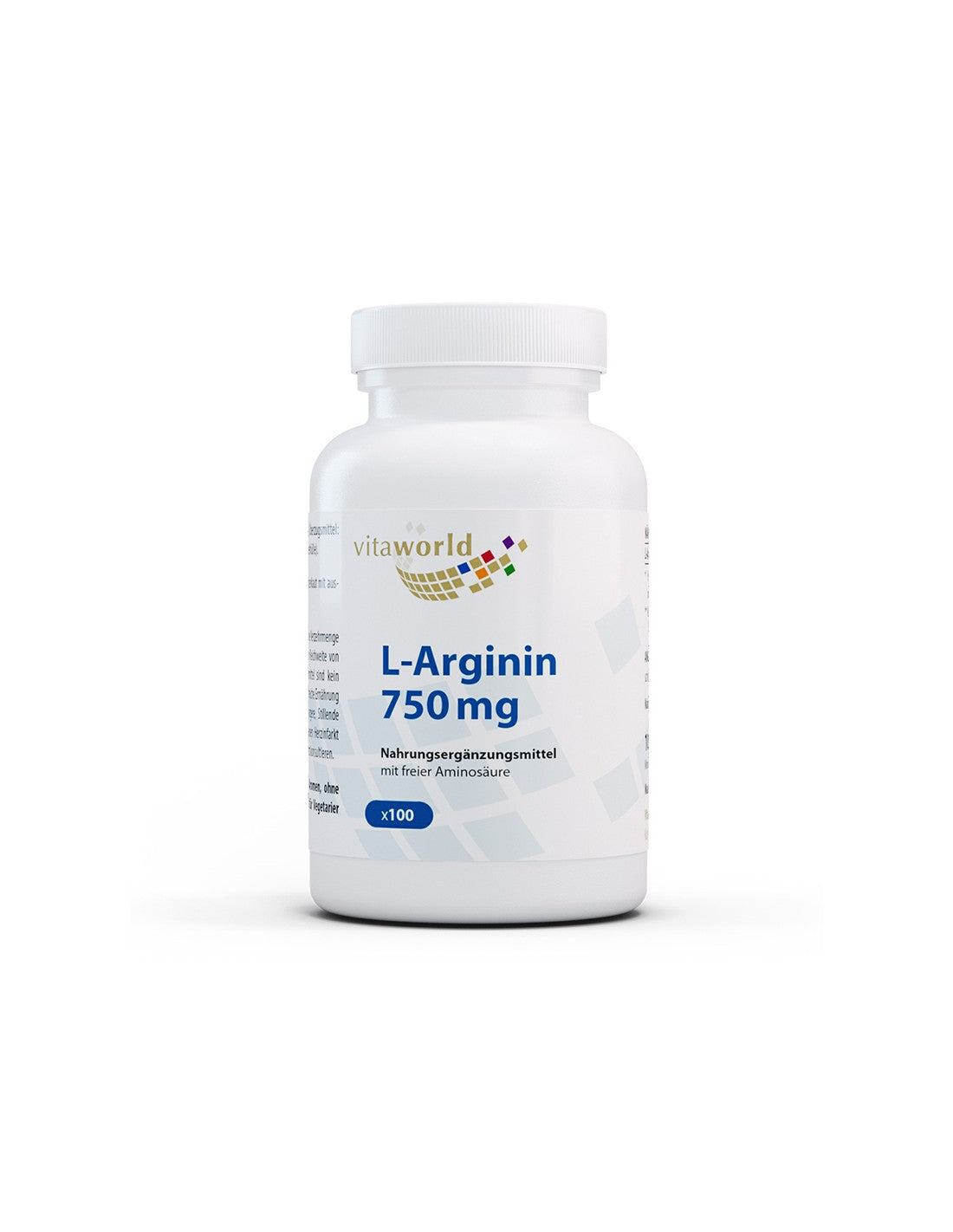 Поддържа мускулите - Л-Аргинин, 750 mg х 100 капсули  Vita World - Nutra Best Bulgaria