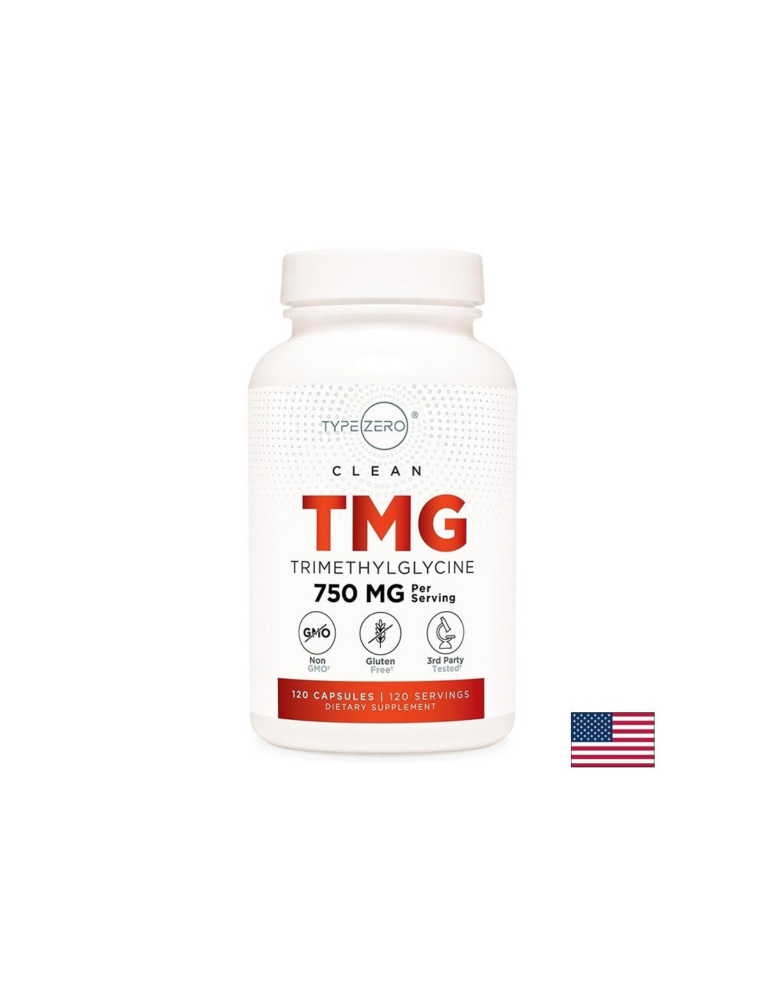 Поддържа нормалните нива на хомоцистеина - TMG (триметил глицин) TypeZero™, 750 mg х 120 капсули  Nutricost - Nutra Best Bulgaria