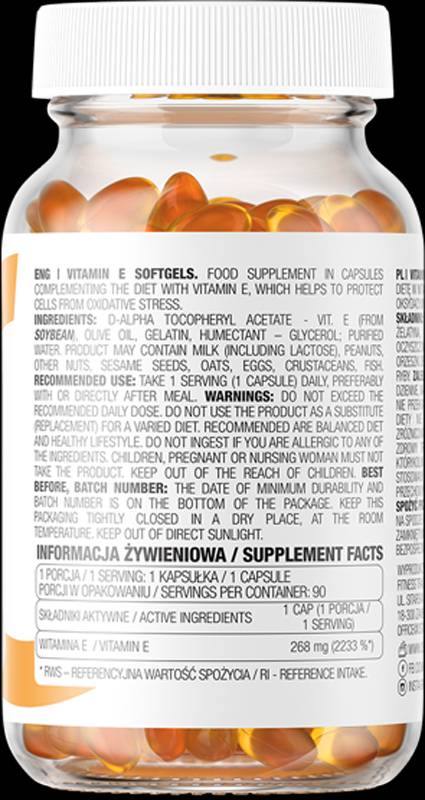 Vitamin E 400 IU 90 Гел капсули  OstroVit - Nutra Best Bulgaria