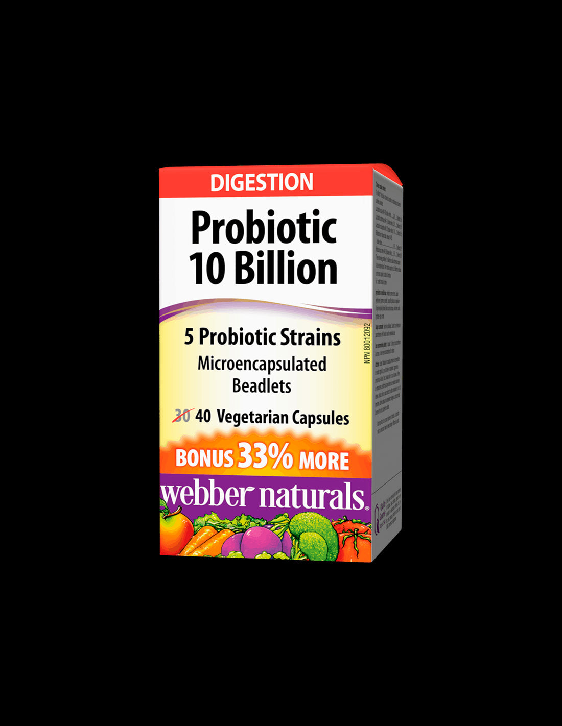 Пробиотик 5 щама, 10 млрд. активни пробиотици х 40 капсули  Webber Naturals - Nutra Best Bulgaria