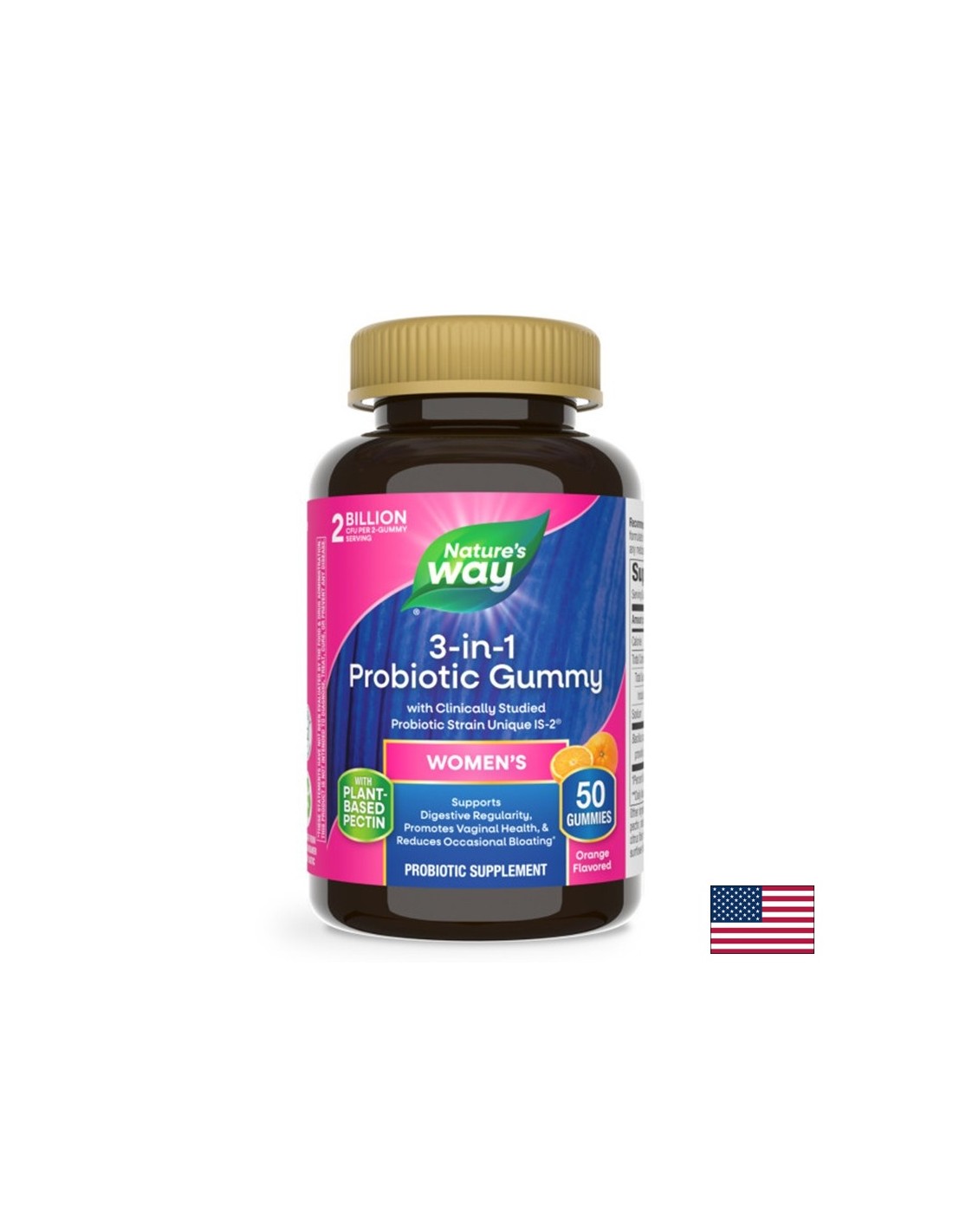 Пробиотик за жени 1 млрд. активни пробиотици, 50 желирани таблетки, с вкус на портокал  Nature’s Way - Nutra Best Bulgaria