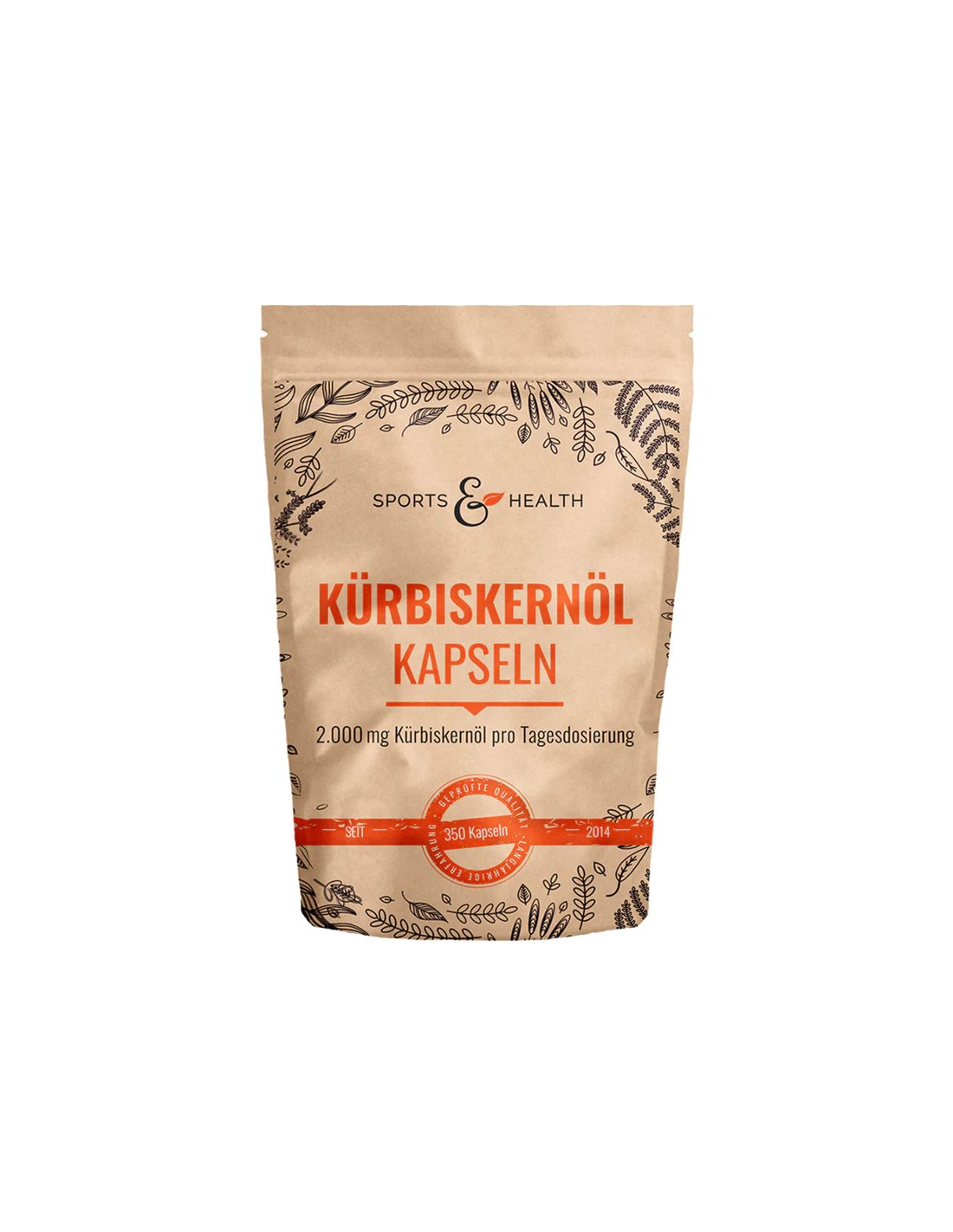 Простата и уринарен тракт - Масло от тиквени семки, 500 mg х 350 капсули  Sports & Health Solutions - Nutra Best Bulgaria